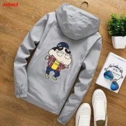Hàng đẹp ⚡️VIDEO ẢNH THẬT⚡️  Áo khoác nam nữ Dù 2 Lớp Có Nón Phối Khóa Sau Logo In hình Mẫu Bán Chạy Nhất
